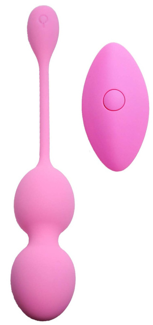 Boss Series Vibrating Kegel Balls 80G Pink - Vibrační venušiny kuličky růžové