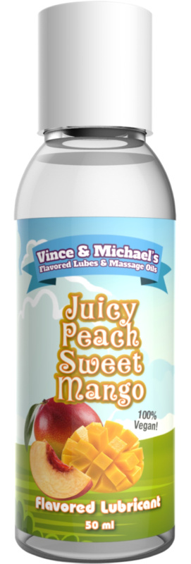 Lubrikační gel Vince & Michaels Flavored Lubricant Juicy Peach Sweet Mango 50ml