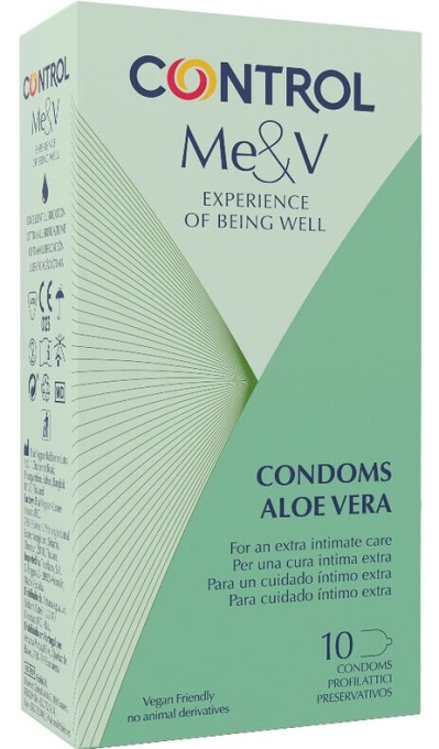 Kondomy Control s Aloe vera 10 ks přírodní (54 mm)