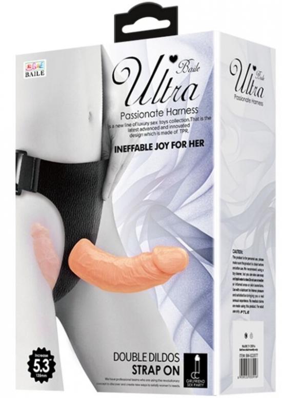 Baile Ultra Passionate Harness Double Dildo Strap On