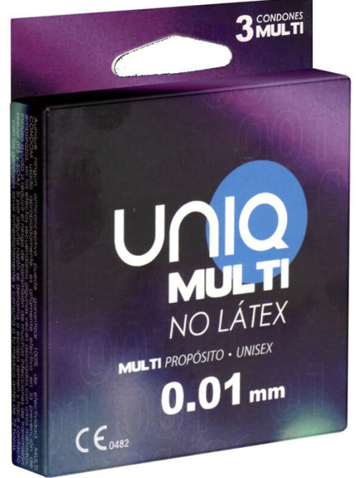 Uniq Multi Unisex No Latex 0.01mm Condoms 3 pack