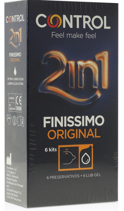 CONTROL FINISSIMO DUO kondomy s lubrikačním gelem 6 ks