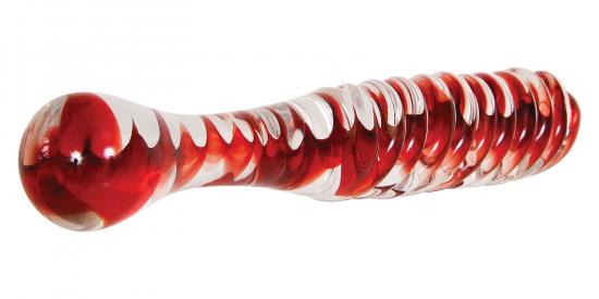 A&amp;E Eves Sweetheart Swirl Glass Dildo (22CM