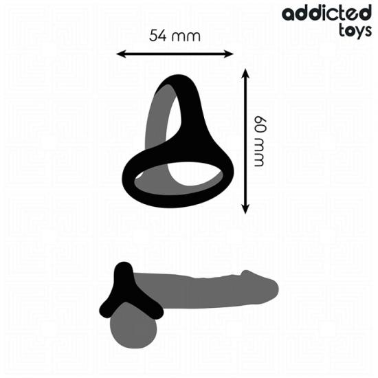 Addicted Toys Thick Triple Penis Ring, trojitý erekční kroužek
