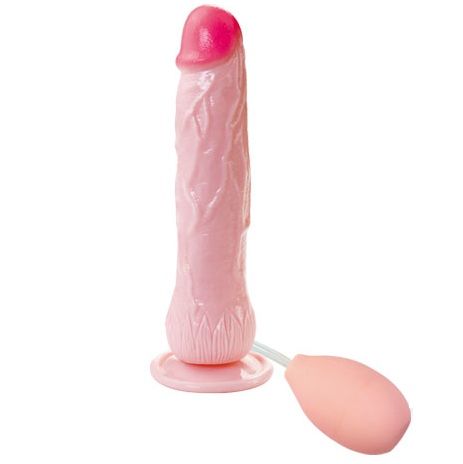 Baile - Realistické ejakulující dildo s přísavkou a samostatnou pumpou 20 x 4 cm
