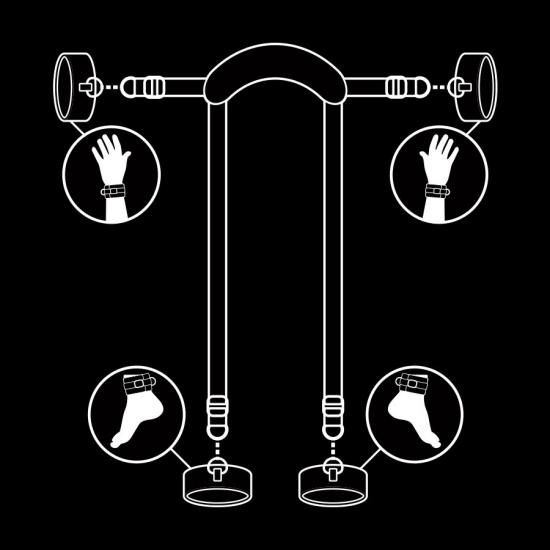 Fetish Submissive Neck, Handcuffs  Anklecuffs Vegan Leather