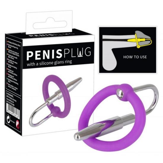 Penis Plug Piss Play with Glans Ring  Stopper