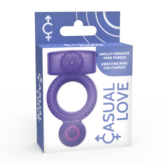 Casual Ring Vibrating Double Pleasure Purple