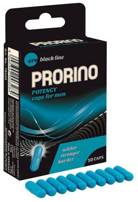 HOT Prorino Men Black Line Potency Caps 10 szt - posilovač libida HOT Prorino Men Black Line Potency Caps 10 szt - posilovač libida