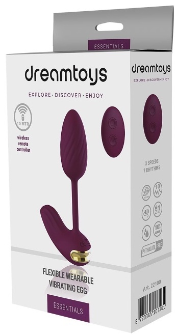 Dream Toys Essentials Wearable Egg Vibe Purple