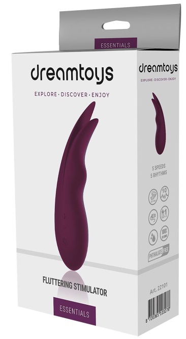 Dream Toys Essentials Fluttering Stimulator Purple pulzující