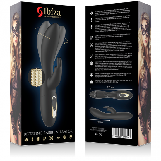 IBIZA Vibrátor Powerful Pearled Rotator With Rabbit