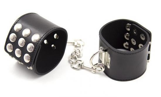 Riveted Leather Handcuffs