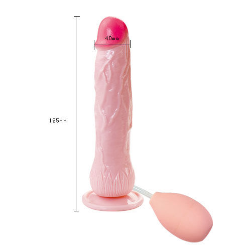Baile - Realistické ejakulující dildo s přísavkou a samostatnou pumpou 20 x 4 cm