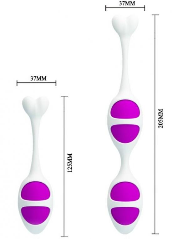 Вагинальные шарики Baile Kegel Tighten Up I Pretty Love, 3.3 см, фуксия 6603BI0580 - Pretty Love - Вагинальные шарики с переменным центром тяжести - Купить