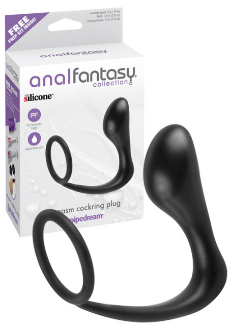 Anal Fantasy Ass-Gasm Cockring Plug - Anální kolík s erekčním kroužkem