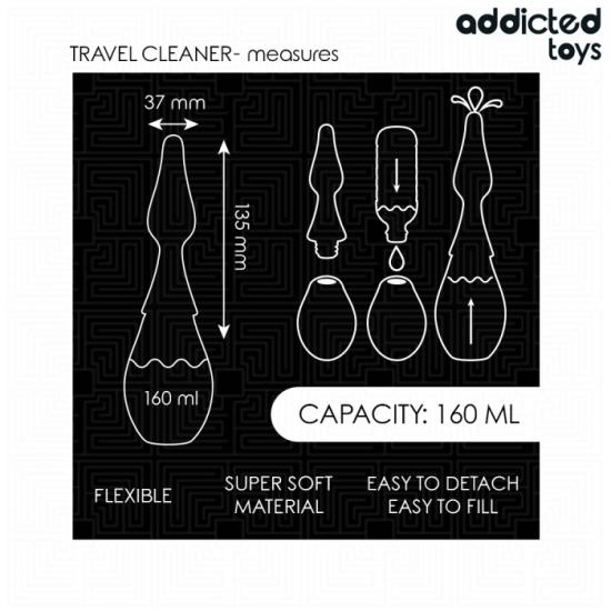 Addicted Toys Travel Cleaner Silicone Model 1, cestovní anální sprcha