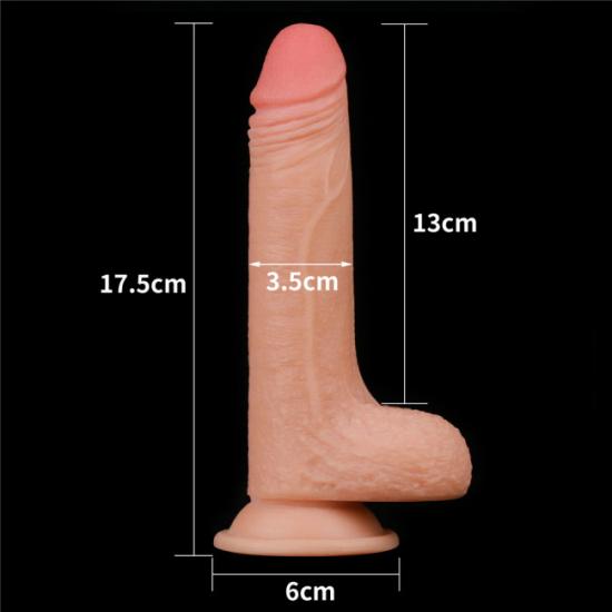 LoveToy Sliding Skin Dual Layer Dong 7.0