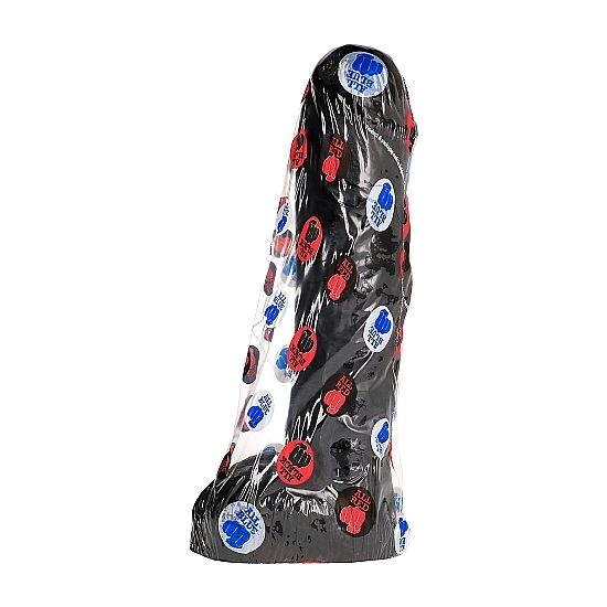ALL BLACK dildo 29 cm s výrazným žilkováním