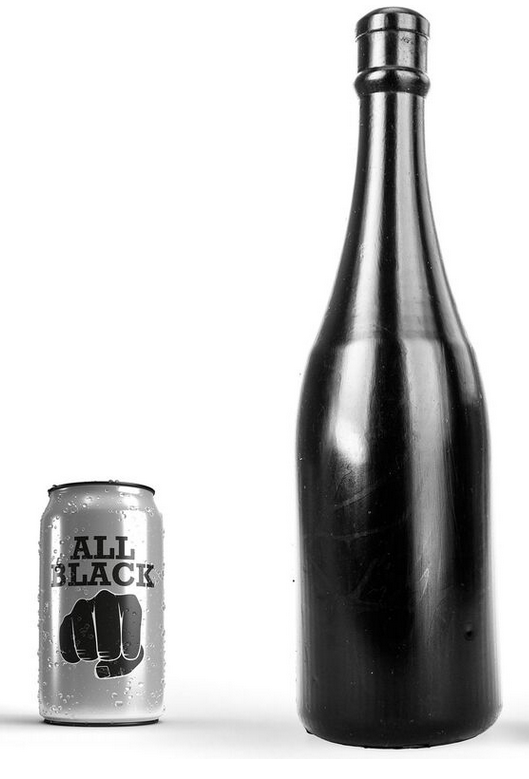 All Black Champagne Bottle Medium
