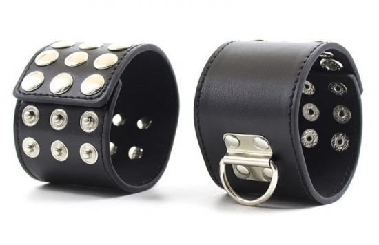 Riveted Leather Handcuffs