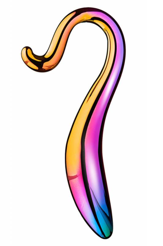 Glamour Glass Elegant Curved Dildo 18 cm skleněné dildo