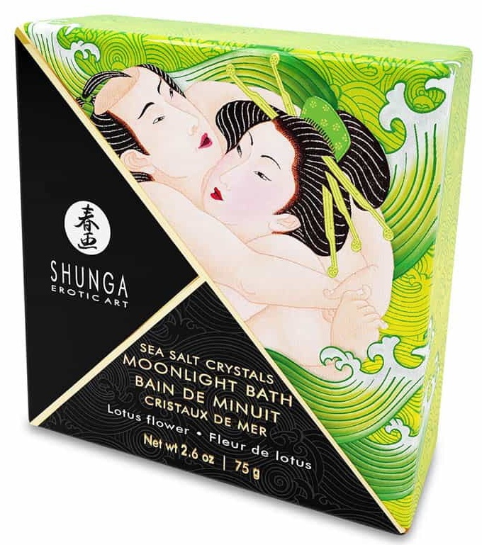 Shunga Sea Salt Crystals Moonlight Bath Lotus Flower 75g