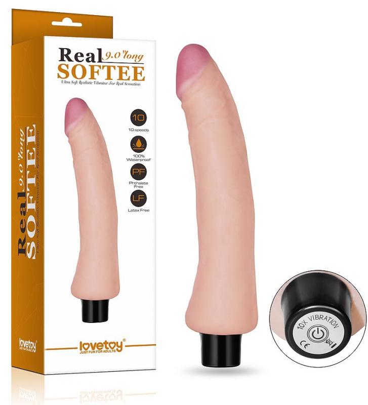 LoveToy REAL SOFTEE Vibrating Dildo 9