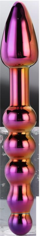 Glamour Glass Ridged Anal Dildo