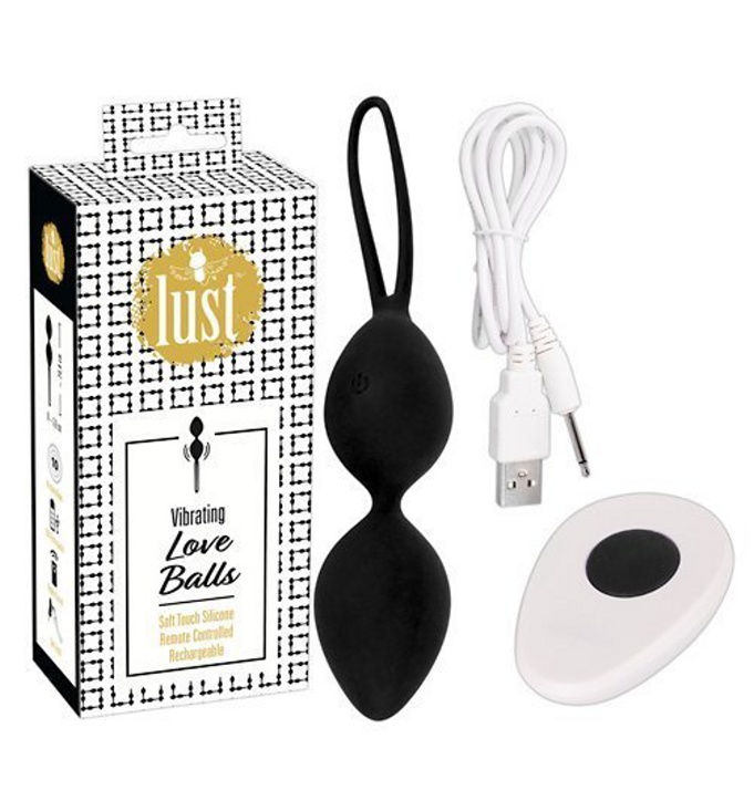 Lust Vibrating Love Balls venušiny kuličky Black 20 cm