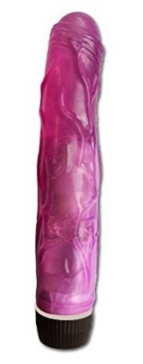 Flexi Veined Jelly Vibrator Purple