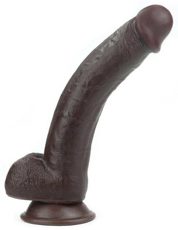 LoveToy Sliding-Skin Dual Layer Dong 9.5&quot; Brown