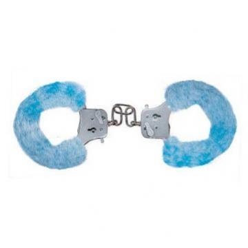 Furry Fun Cuffs Blue Plush-pouta