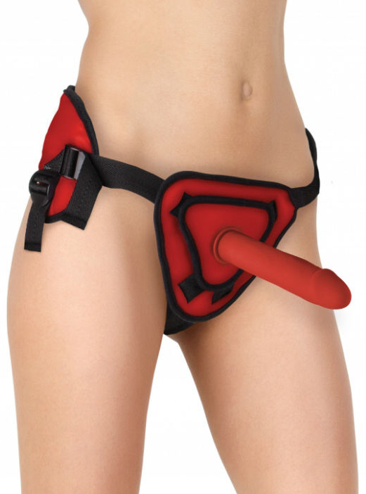 Strap On Silicone Deluxe Red 25.5 Cm