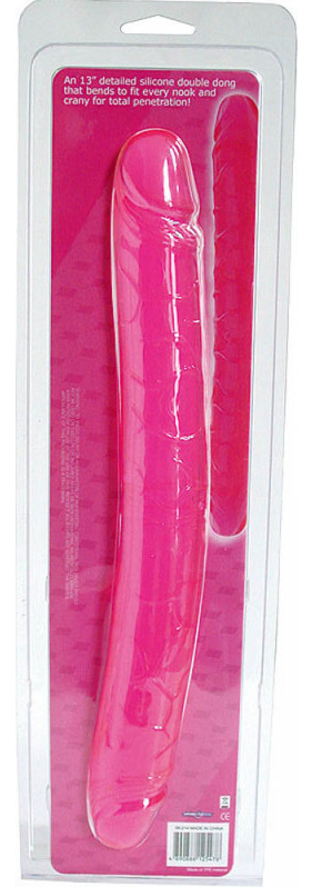 Double Dong Pink Clear Soft 34cm