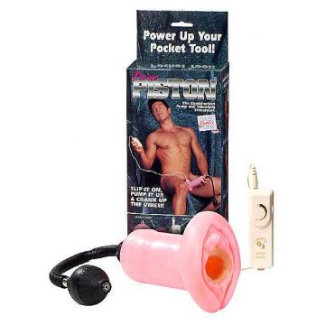 Kombinace vagíny a vakuové pumpy s vibrací Power-Piston Pink