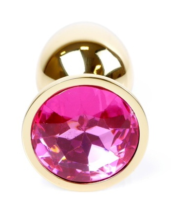 Boss Series Jewellery Gold Pink - Růžový anální kolík Różowy