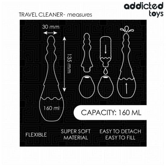Addicted Toys Travel Cleaner Silicone Model 4, cestovní anální sprcha