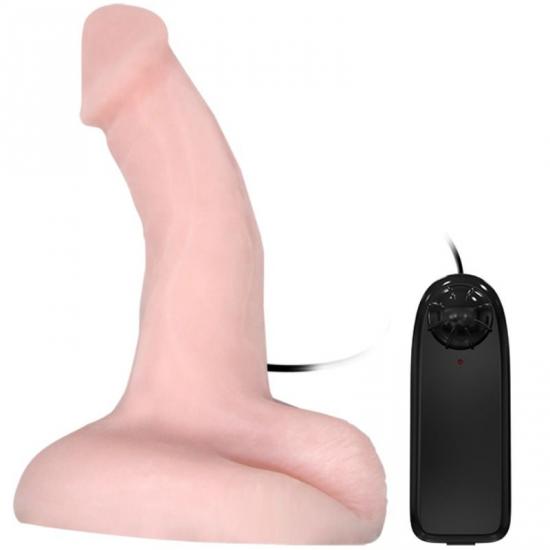 Rotačně vibrační dildo 20 cm s přísavkou a dálkovým ovládáním