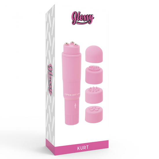 Glossy Kurt Pocket Massager Pink