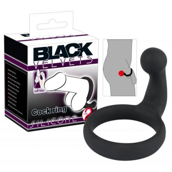 Black Velvets erekční kroužek se stimulátorem Black Velvets erekční kroužek se stimulátorem