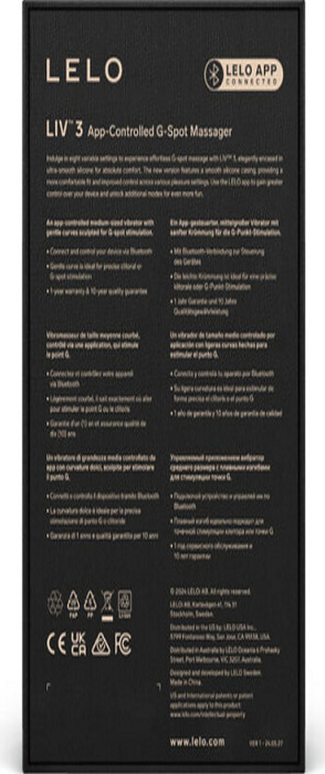 Lelo Liv 3 (Deep Rose), luxusní g-bod vibrátor