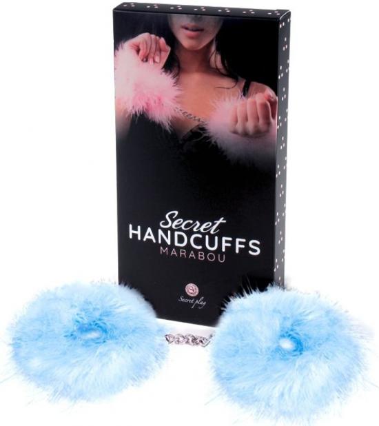 Blue Light Marabou Handcuffs