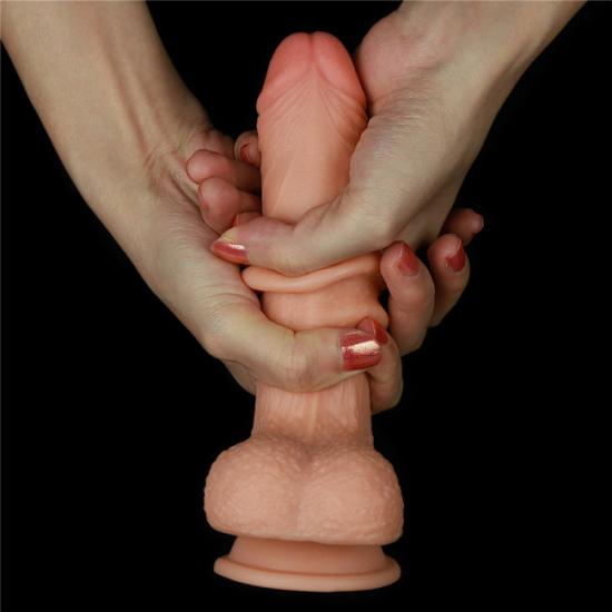 LoveToy Sliding Skin Dual Layer Dong 7.0