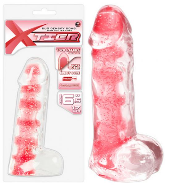 X-TIER 6.5inch red/transparent dildo