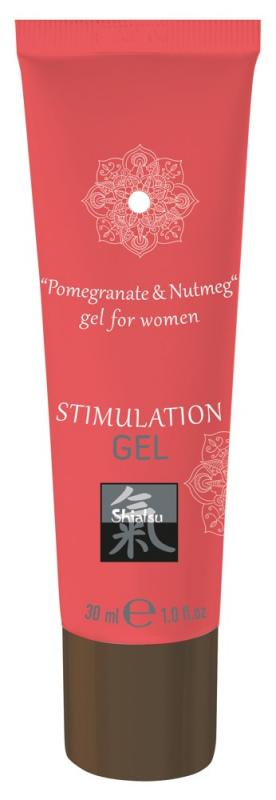 Hot Shiatsu Stimulation Gel stimulační gel pro ženy na intimní partie granátové jablko & muškátový oříšek 30 ml
