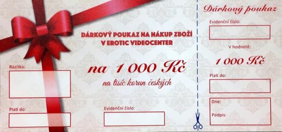 Dárkový poukaz - Voucher v hodnotě 1000 Kč na nákup zboží