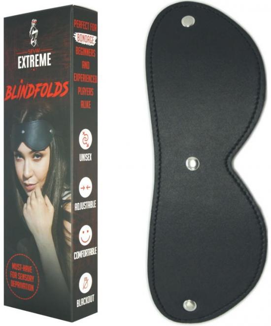 Bedroom Fantasies Faux Leather Blindfold Blac Bedroom Fantasies Faux Leather Blindfold Blac