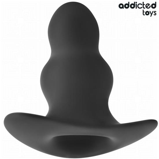Addicted Toys Hollow Anal Plug Silicone M (9.6 cm), dutá anální zátka
