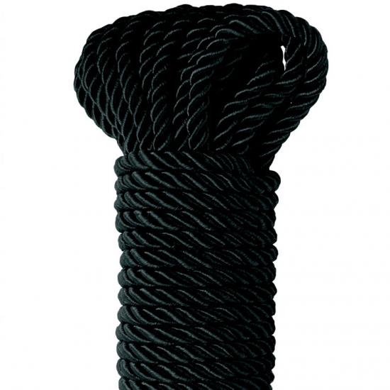 Fetish Fantasy Deluxe Silky Rope - Luxusní bondážní lano Černá